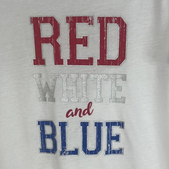 Celebrate Patriotic Graphic Tshirt Womens Large Red White Blue - Picture 5 of 8